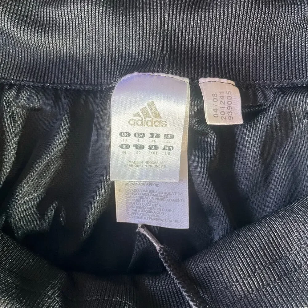baggy y2k wideleg 2008 triple striped adidas sweatpants/trackpants